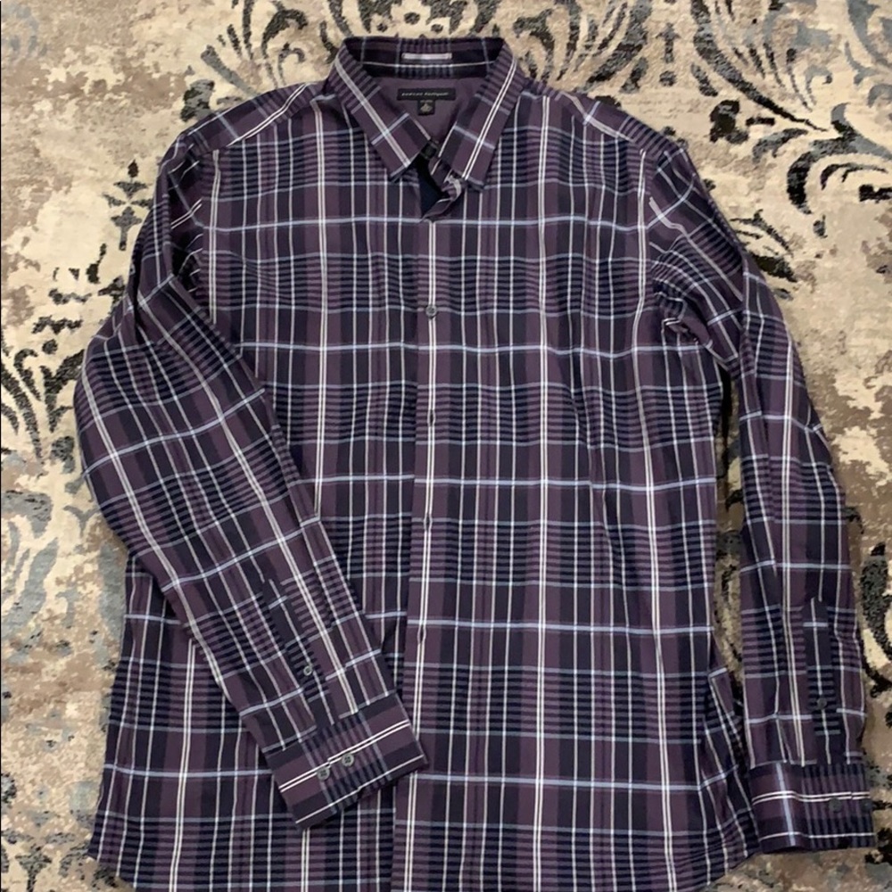 Purple button down shirt